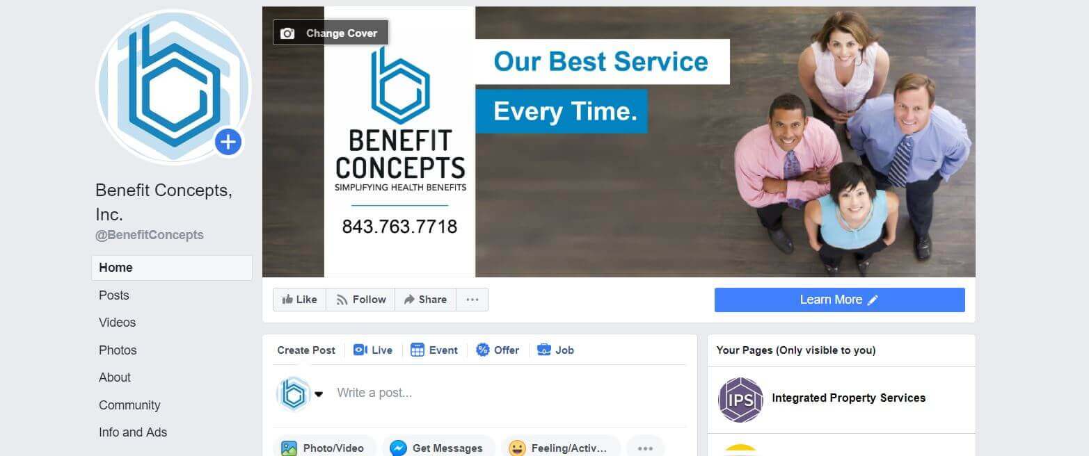 benefit concepts employee benefit company social media in charleston