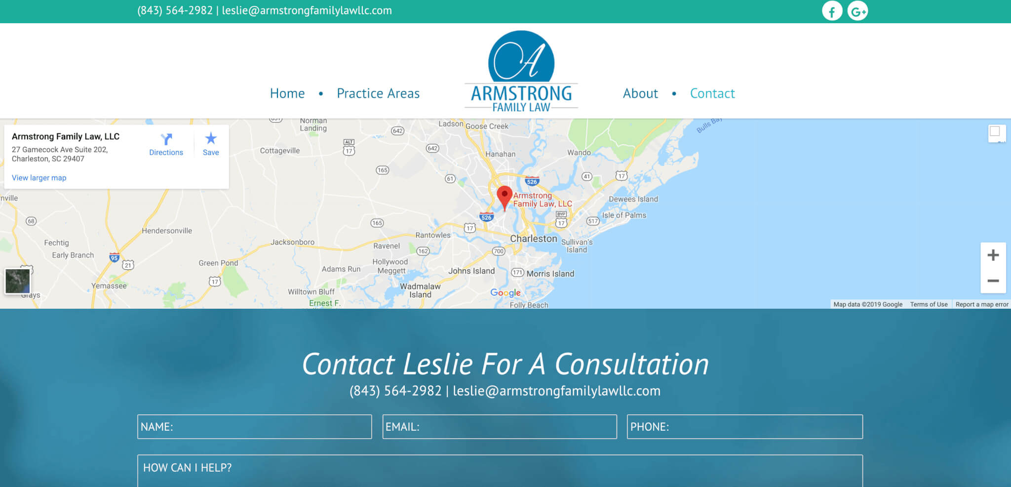 armstrong family law legal attorney website in charleston