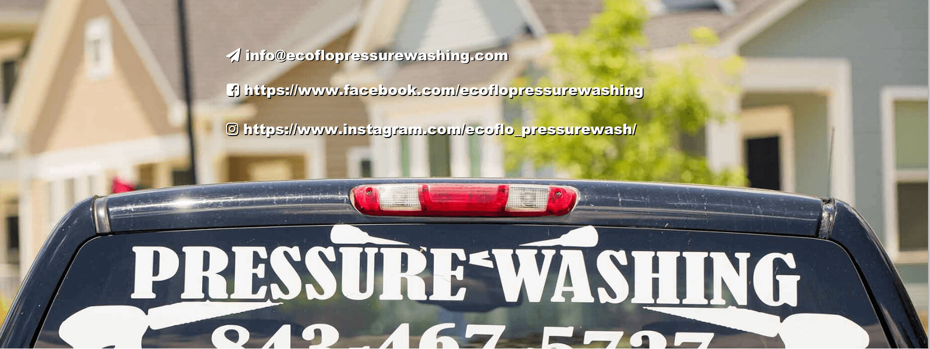 eco flo pressure washing logo design new website