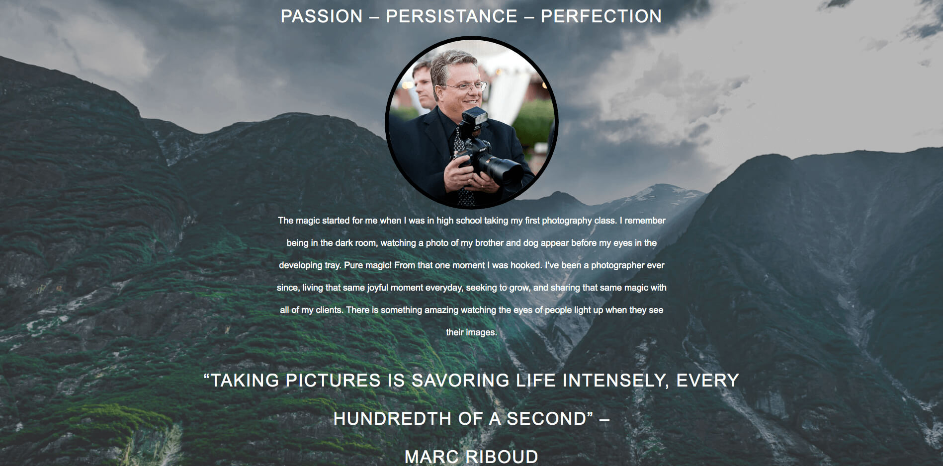 coleman photography website design for local photographer