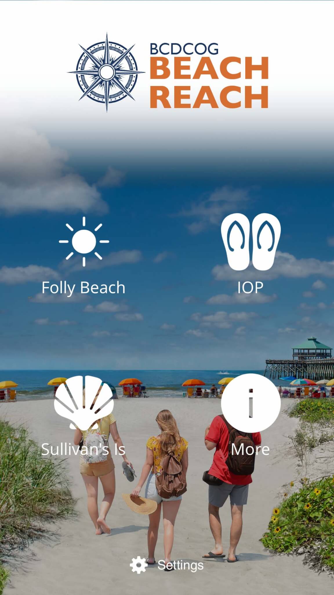 App development BCDCOG Beach Reach App created by Stingray Branding 
