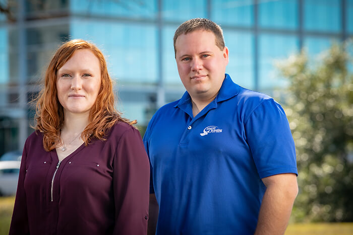 Photo of Stingray Branding CEO Alan Thompson and Web Designer Kym Swanger