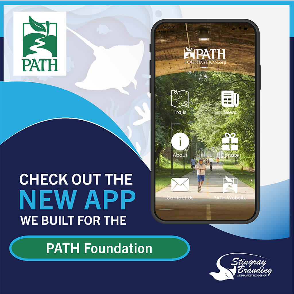 announcement for new path foundation mobile app created by stingray branding