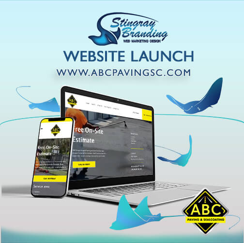 Gallery of past projects on new website for ABC paving and sealcoating created by stingray branding