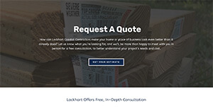 Request a Quote page on new website for Lockhart Coastal Construction created and designed by Stingray Branding