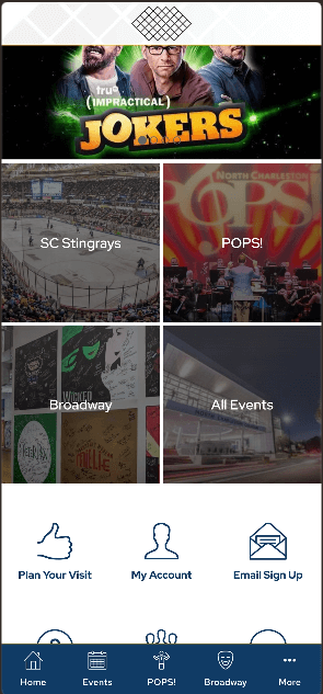 App Development - North Charleston Coliseum 