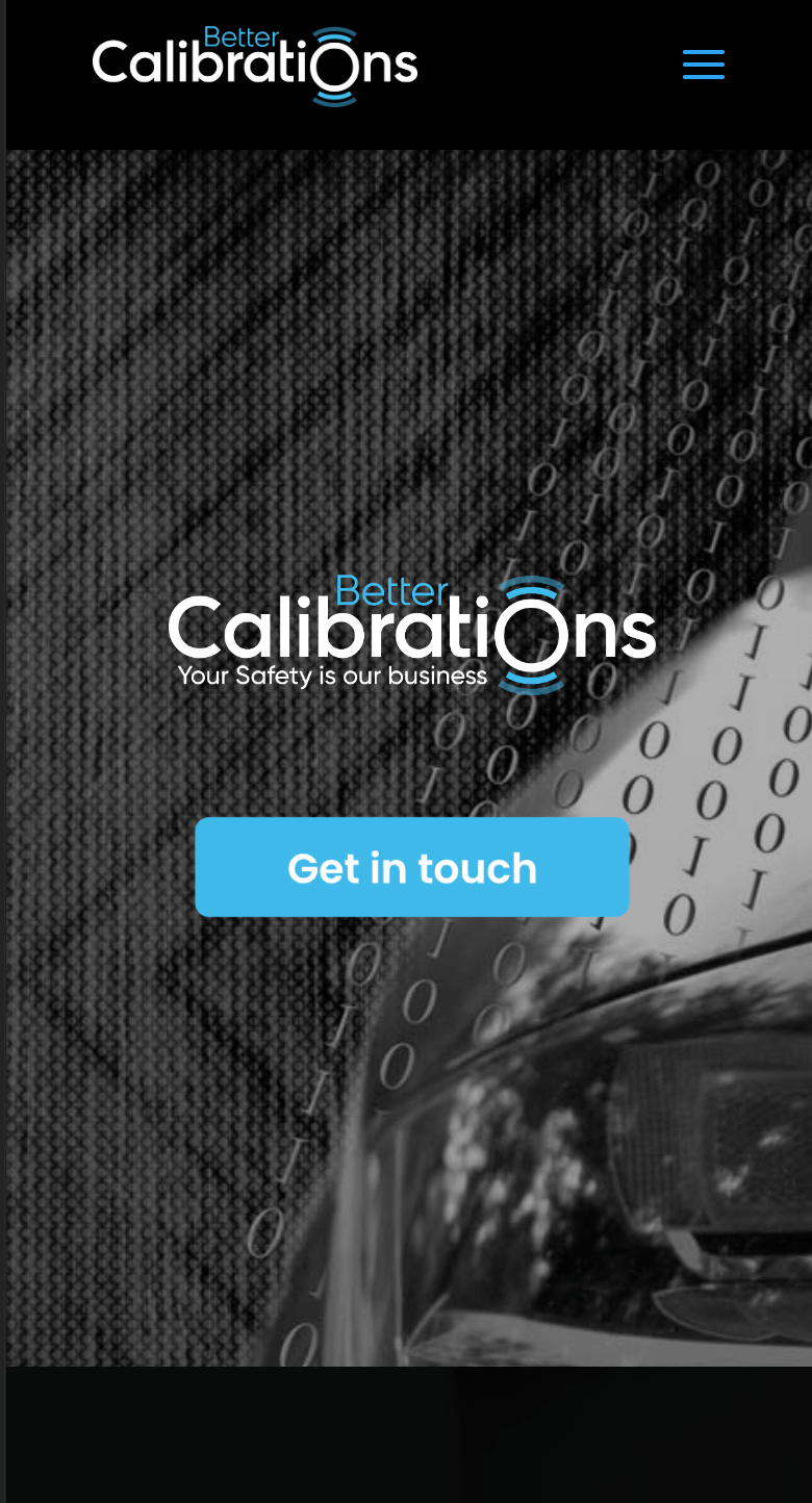 Better Calibration Home Page - Website Designed by Stingray Branding 