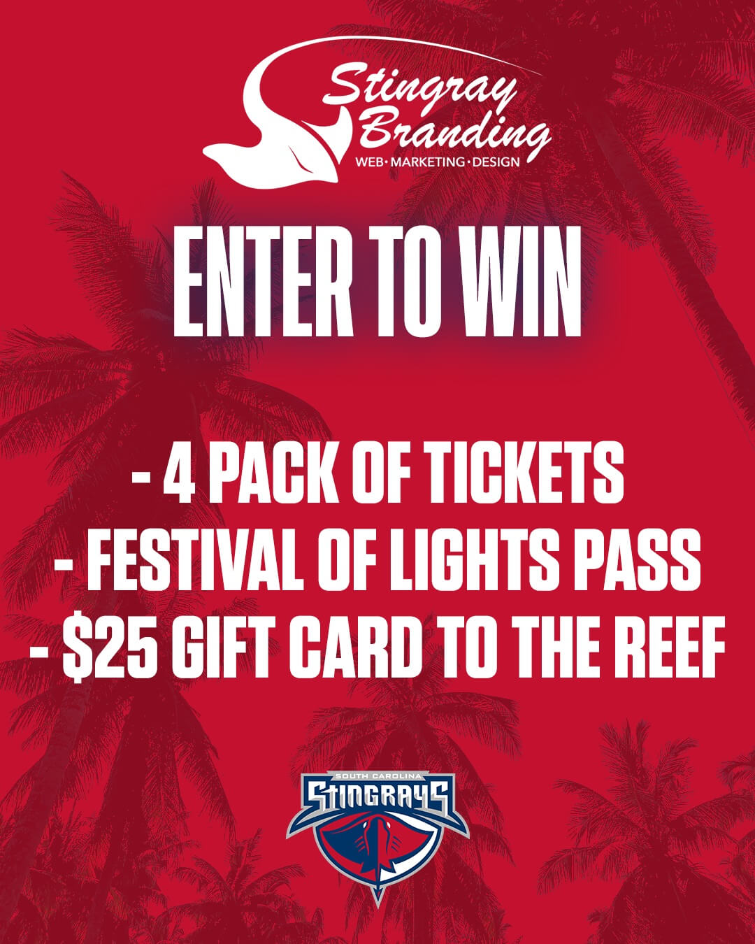 south carolina stingrays dec 2024 giveaway stingray branding